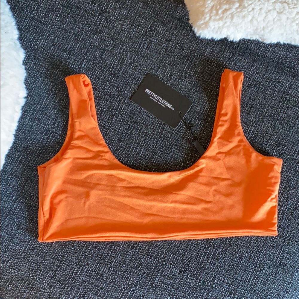 PRETTYLITTLETHING - Orange Scoop Neck Bikini